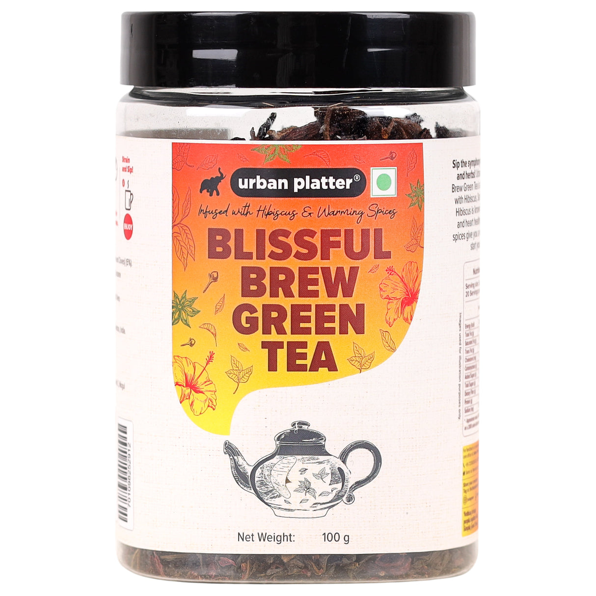 Urban Platter Blissful Brew Green Tea, 100g (Makes 20 Cups)