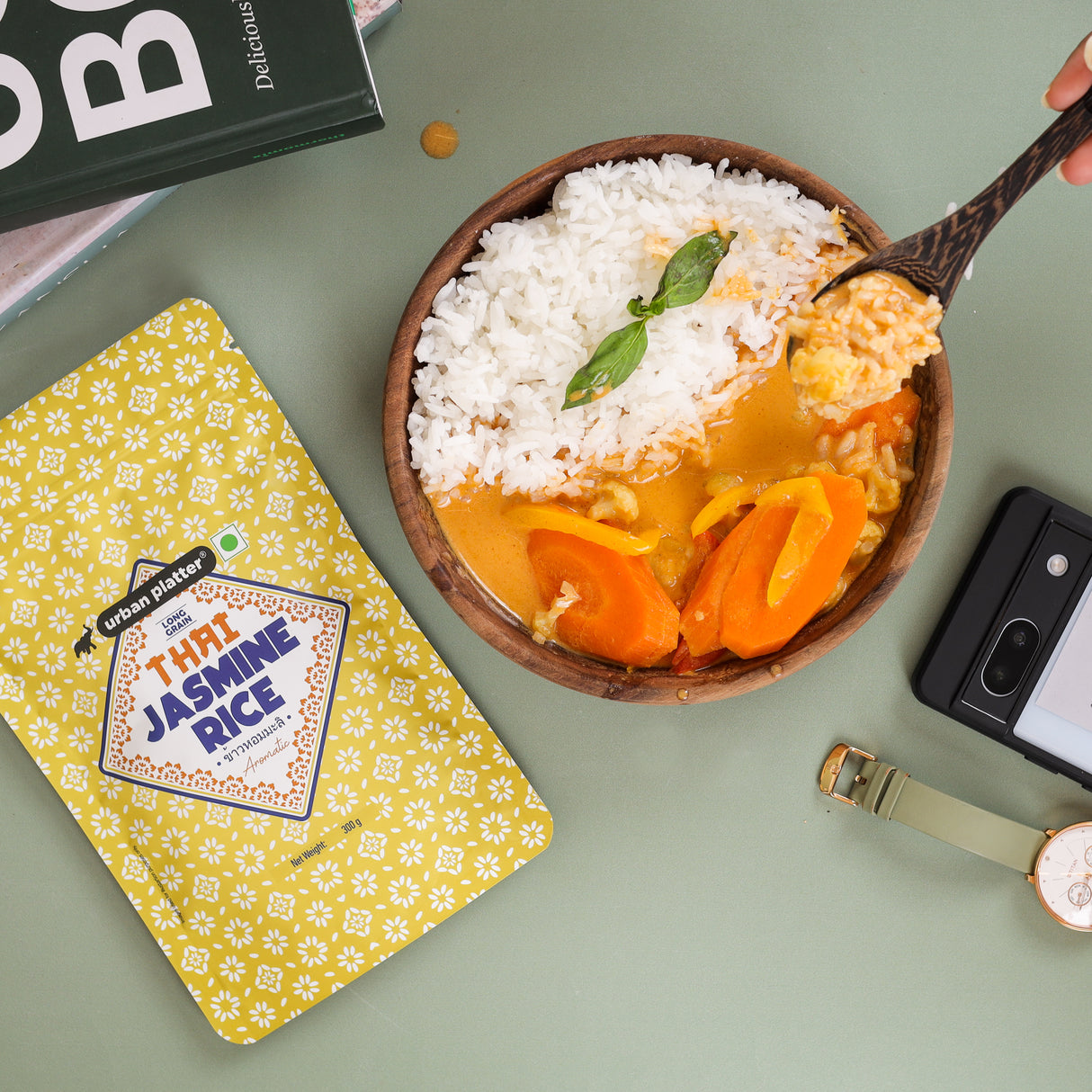 Urban Platter Thai Jasmine Rice, 300g (Long Grain | Aromatic and Soft | Thai Cuisine)