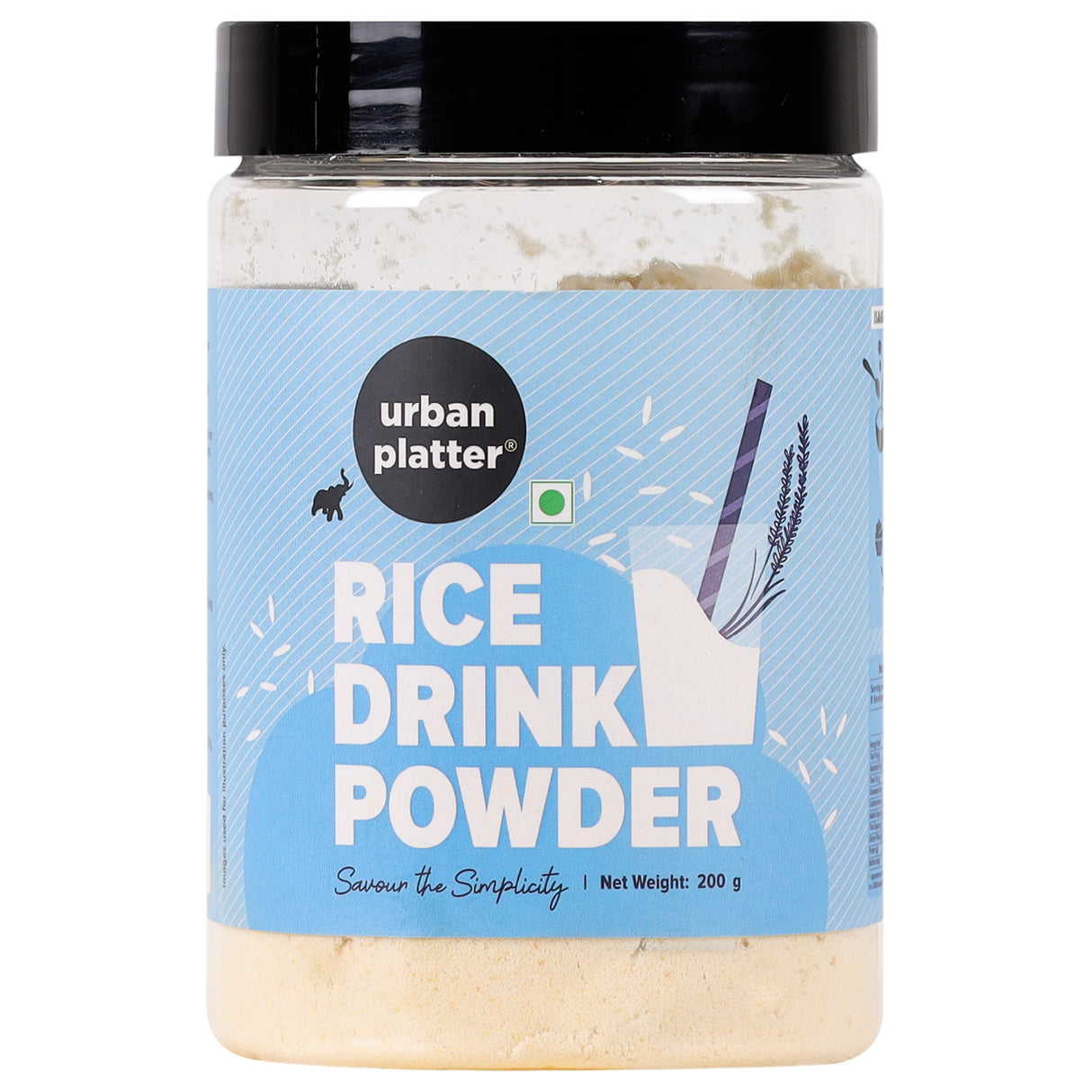Urban Platter Rice Drink Powder, 200g (Creamy, and Sweet Dairy-free Drink Alternative) - front pack
