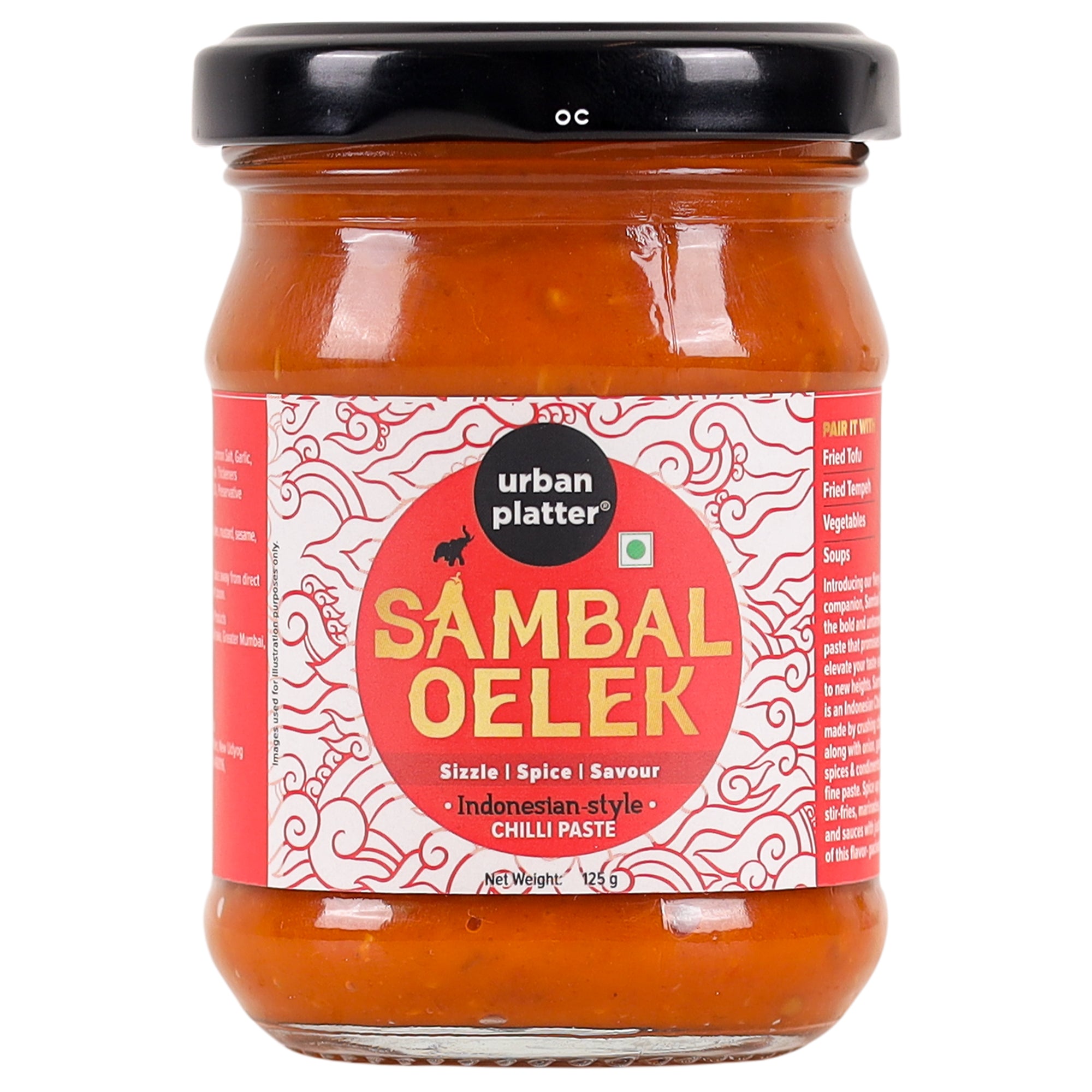 Urban Platter Sambal Oelek, 125g (Indonesian Style Chilli Paste | Hot