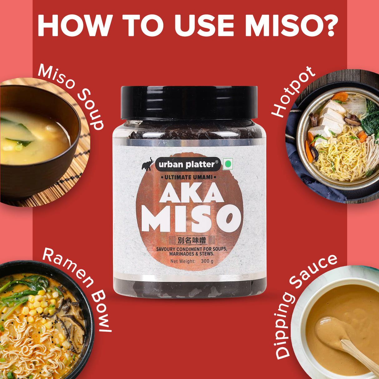 Urban Platter Aka Miso Paste, (Dark Miso | Fermented Soybean Paste | Preservative-Free | Deep Umami Flavor) - product image 7