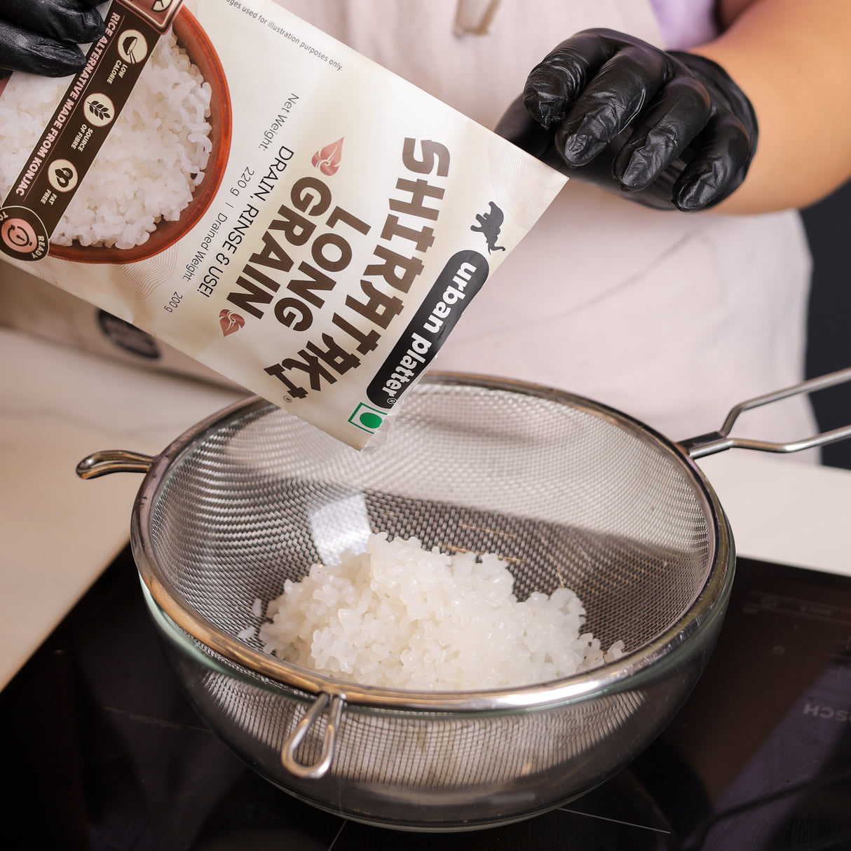 Urban Platter Shirataki Long-Grain Rice, 220g (Keto-Friendly | Low-Carb | Low-Calories | Fat-Free | Gluten-Free | Konjac Miracle Rice)