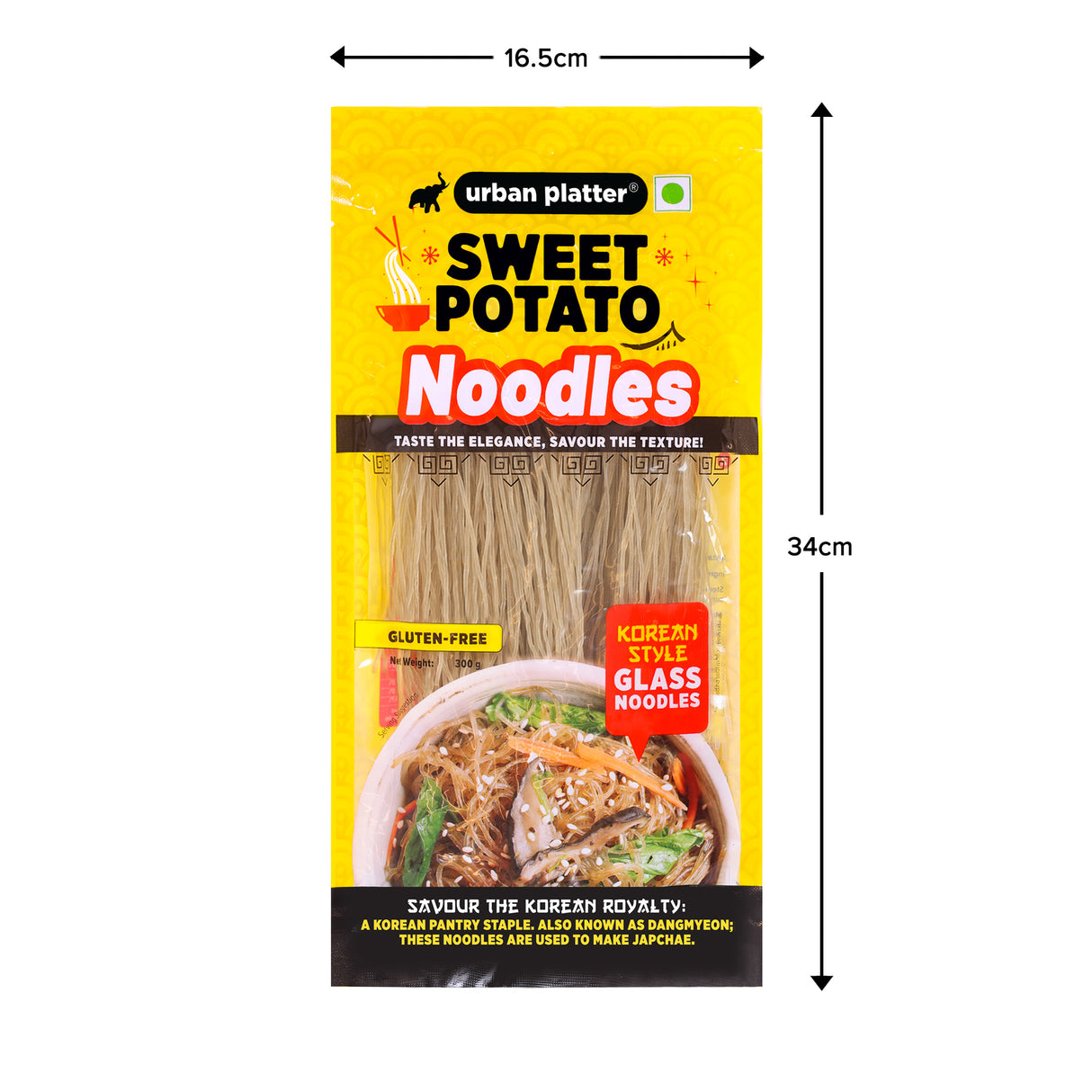 Urban Platter Sweet Potato Noodles (Dangmyeon), 300g (Korean Style Japchae Noodles| Glass Noodles | Additive Free | Gluten Free)