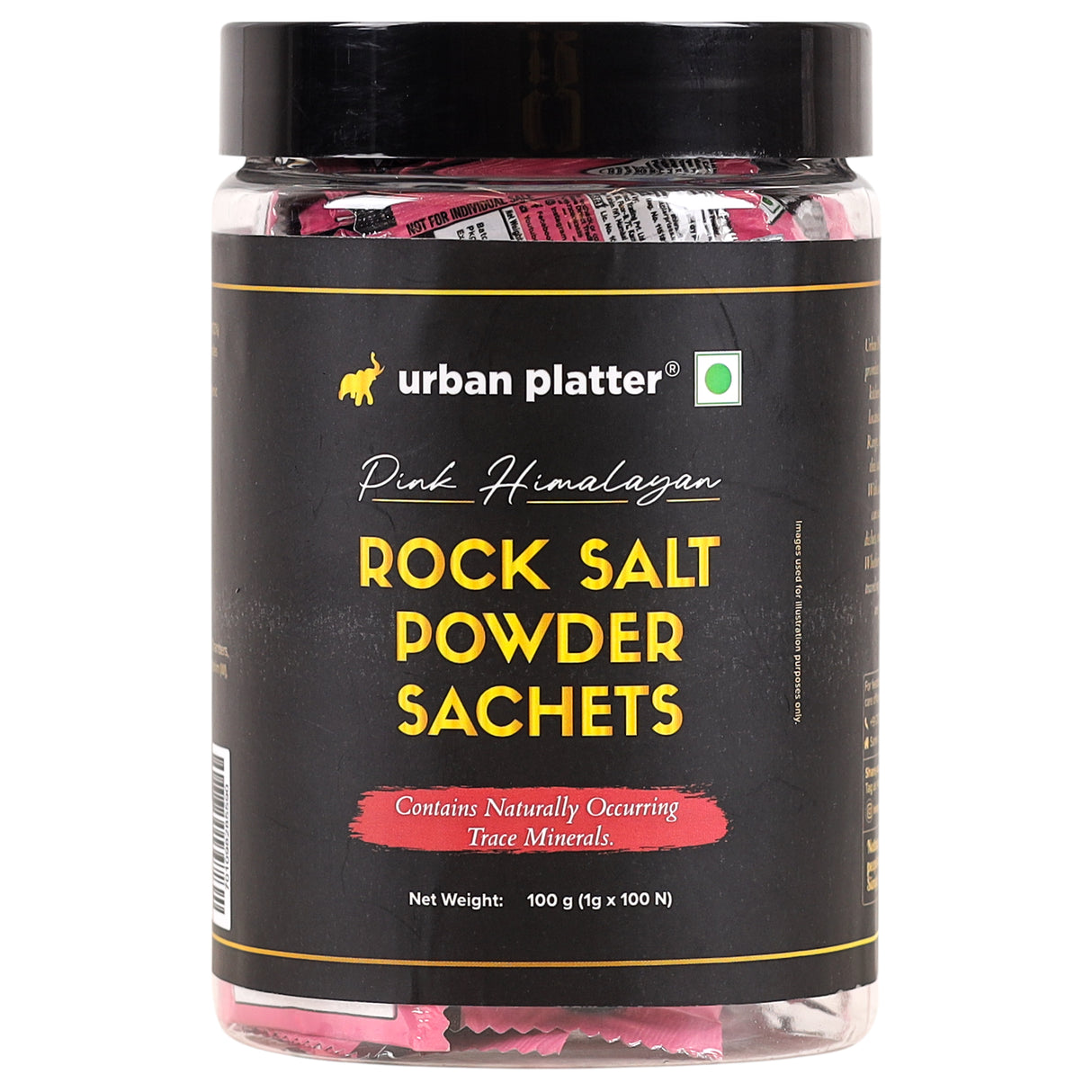 Urban Platter Pink Salt Sachets, 100g