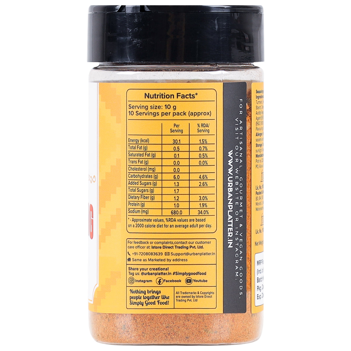 Urban Platter Mexican Fajita Seasoning, 100g