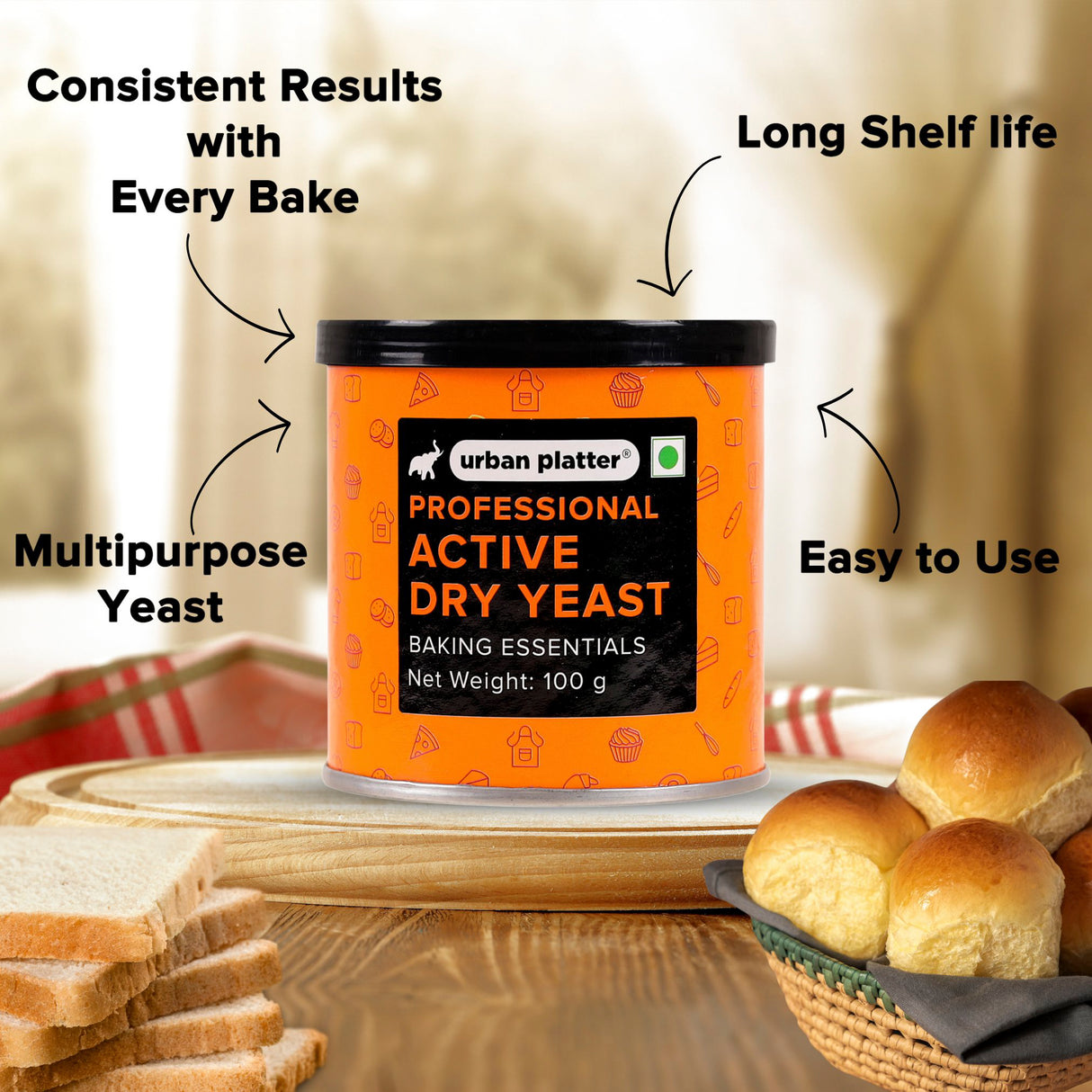 Urban Platter Bakers Active Dry Yeast, 100g