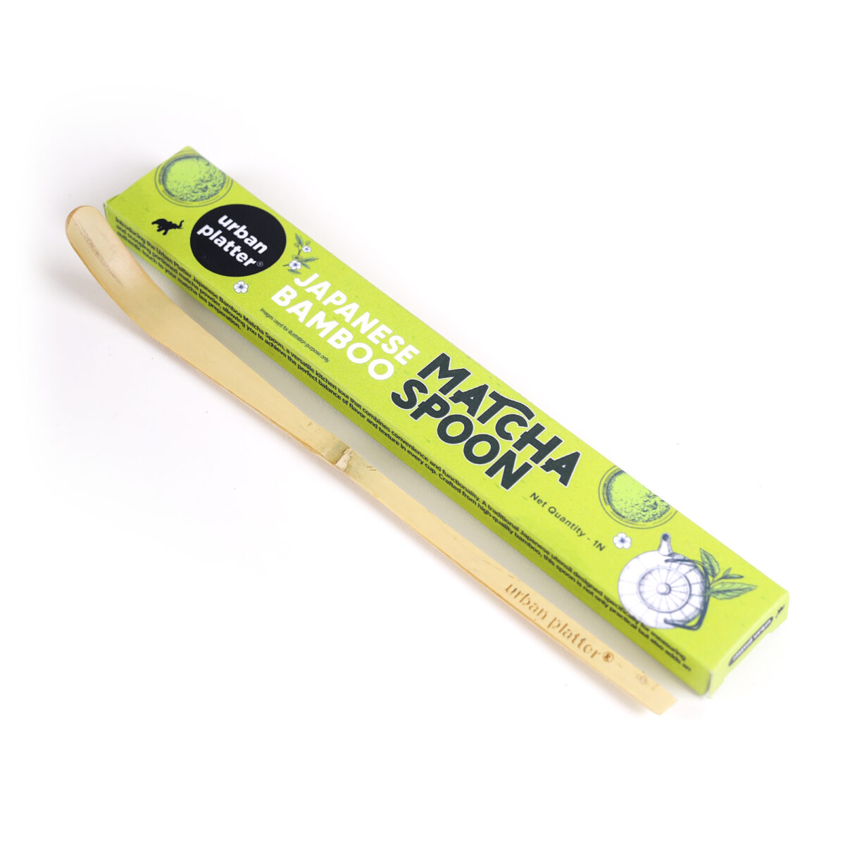 Urban Platter Japanese Bamboo Matcha Spoon, 1N (Chashaku | Green Tea Powder Scoop)