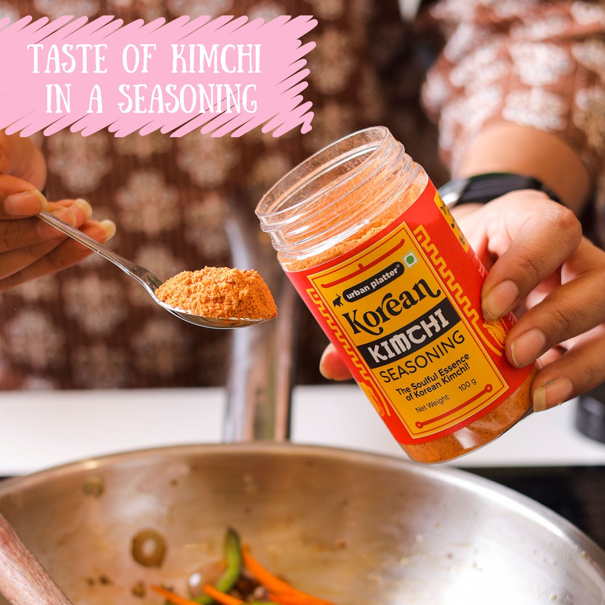 Urban Platter Korean Kimchi Seasoning, 100g (Plant-Based | Authentic Kimchi-Inspired | Signature Korean-Style Flavour) - product image 4