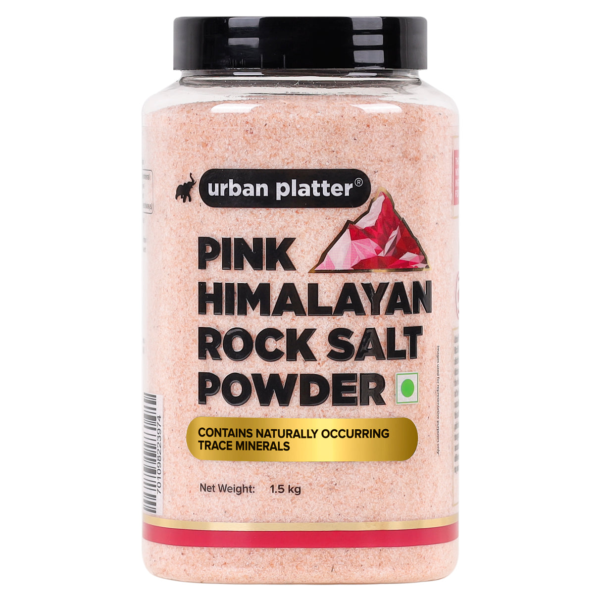 Urban Platter Pink Himalayan Rock Salt Powder, 1.5kg (Mineral-Rich Salt | Unrefined & Pure | Sendha Namak | Non-Iodised | Optically Sorted)