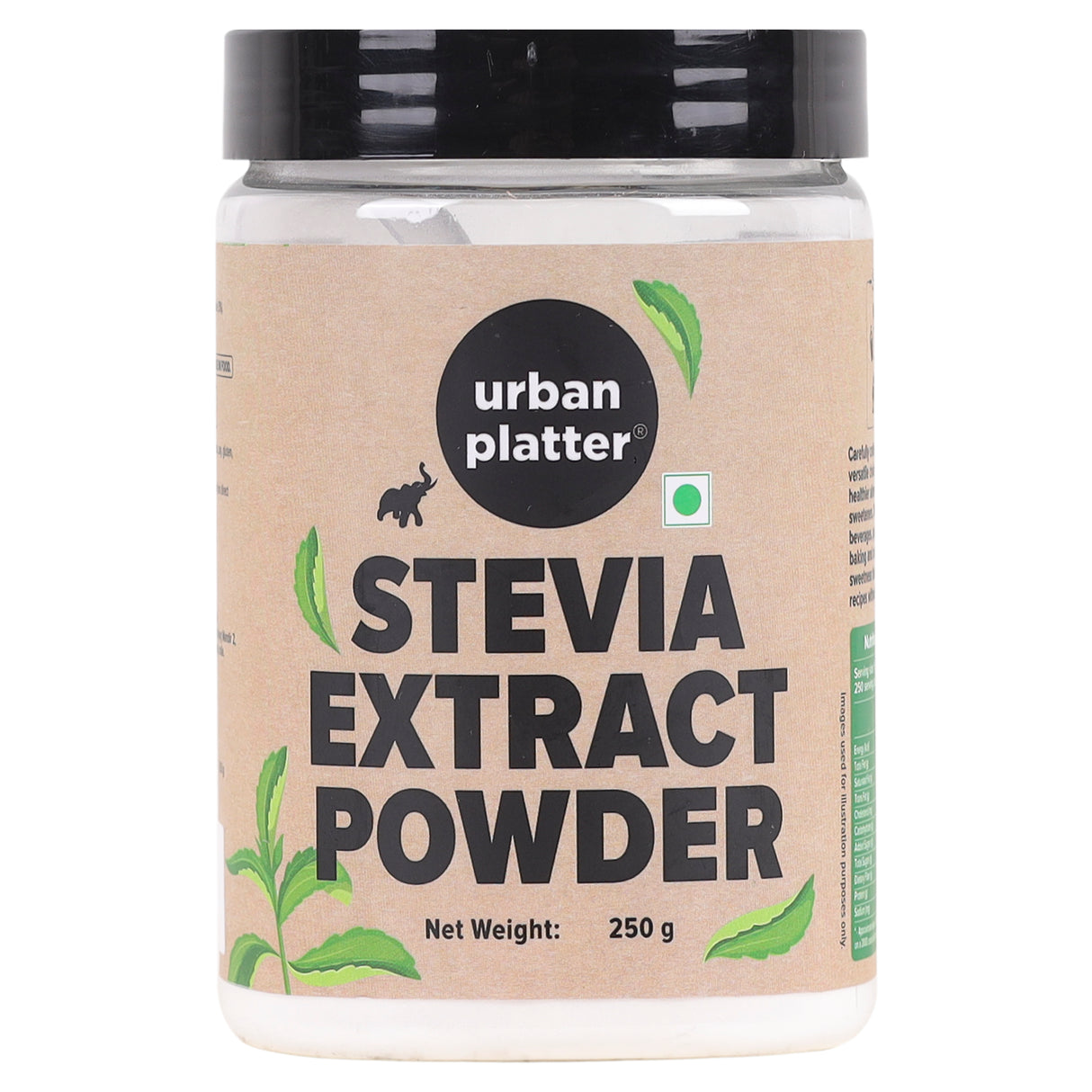 Urban Platter Stevia Extract Powder, 250g (Zero Calorie Sweetener) - front pack