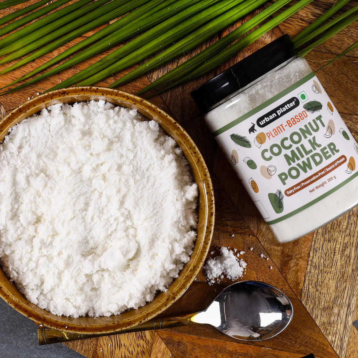 Urban Platter Coconut Milk Powder Jar, 200g (Plant-Based, Preservative-Free, Easy to use, Product of Sri Lanka, Dairy-Free, Source of Protein, Add to smoothies, curries, baked goods)