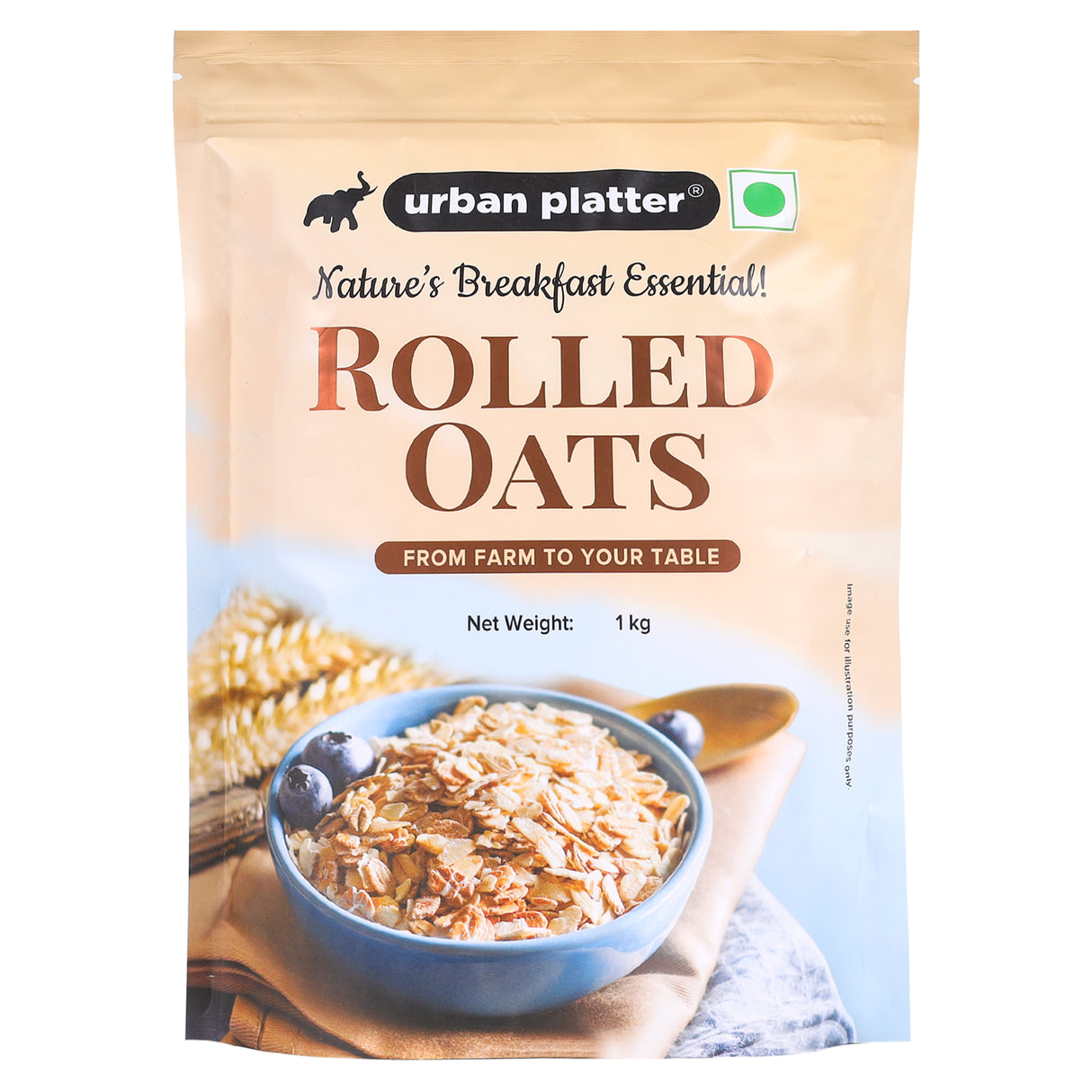 Urban Platter Rolled Oats, 1Kg (100% Whole Grain | High-fibre | High-Protein)
