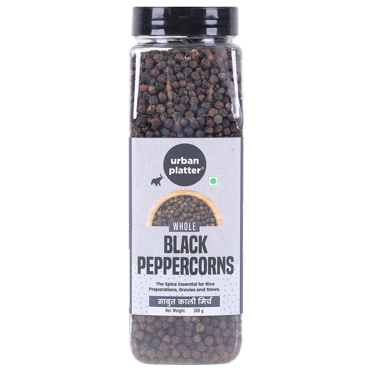 Urban Platter Whole Black Pepper, 500g (Sabut Kali Mirch | Bold & Aromatic | Metabolism Booster)