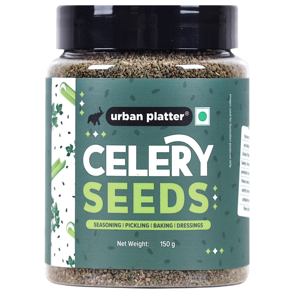 Urban Platter Whole Celery Seeds, 150g (Perfect for Seasonings, Spice Rubs and Herbal Teas)