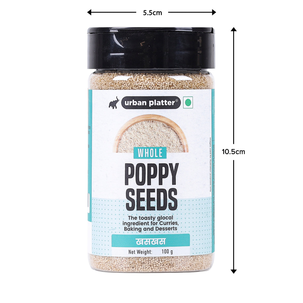 Urban Platter Poppy Seeds, 100g (Khas Khas, Posto, Natural Thickener, Additives Free)