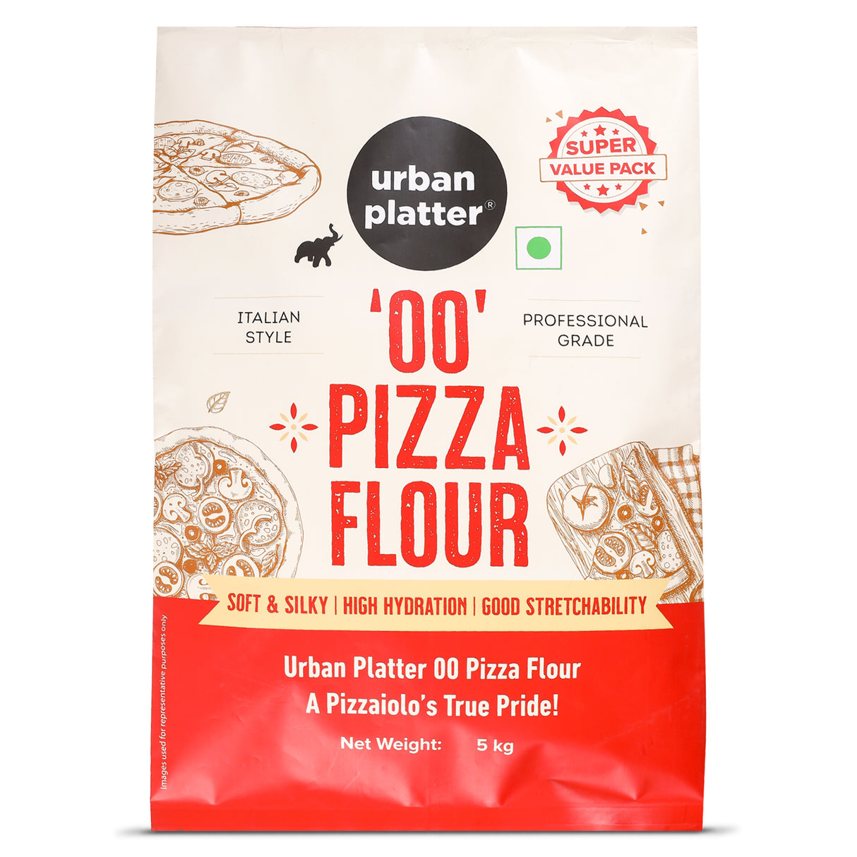 Urban Platter 00 Pizza Flour, 5kg