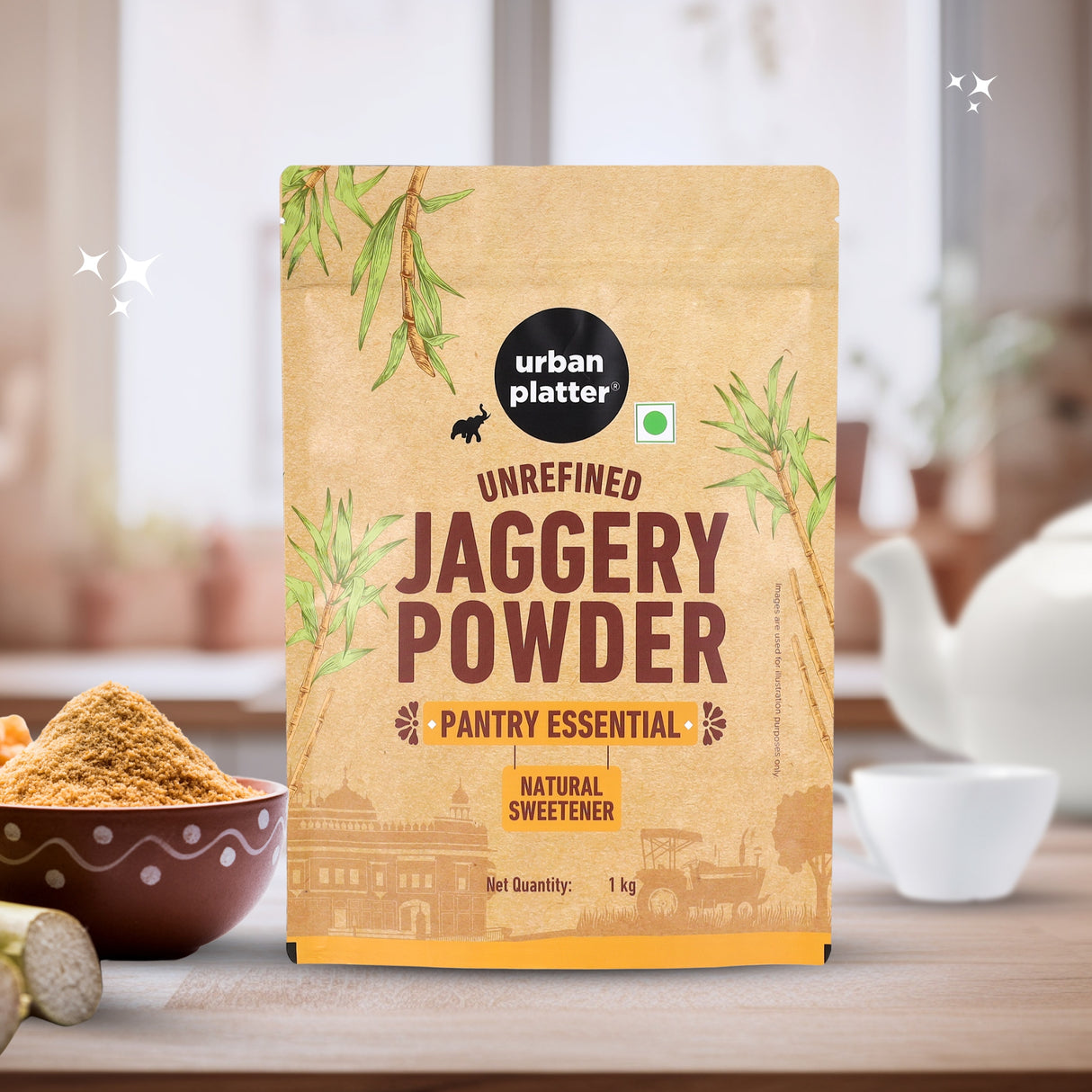 Urban Platter Jaggery Powder, (Soft & Moist Texture | Rich Flavour | Unrefined & Chemical-Free | Product of South India)
