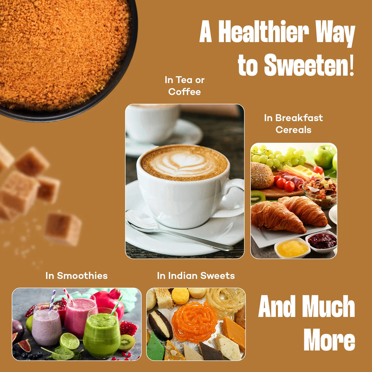 Urban Platter Jaggery Powder, (Soft & Moist Texture | Rich Flavour | Unrefined & Chemical-Free | Product of South India)