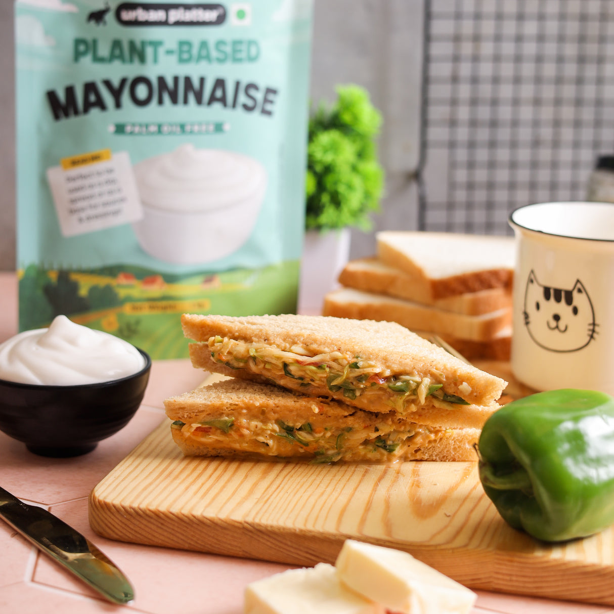 Urban Platter Premium Mayo, 1Kg (Dairy-free Mayonnaise, No Palm Oil, No Trans-fat) (HoReCa)