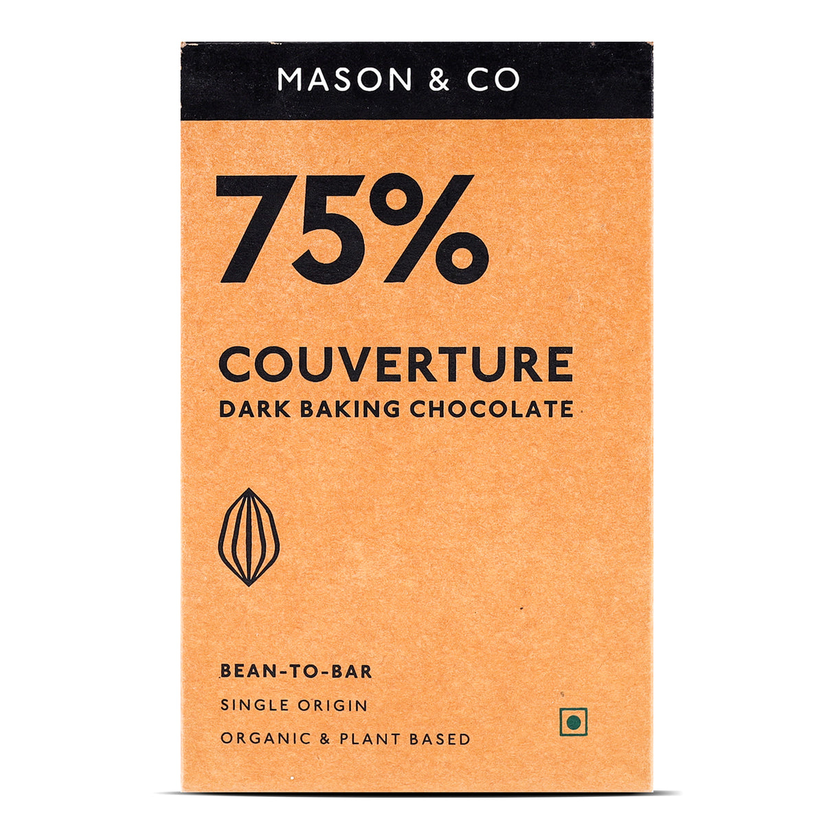 Mason & Co. 75% Couverture Dark Baking Chocolate, 200g