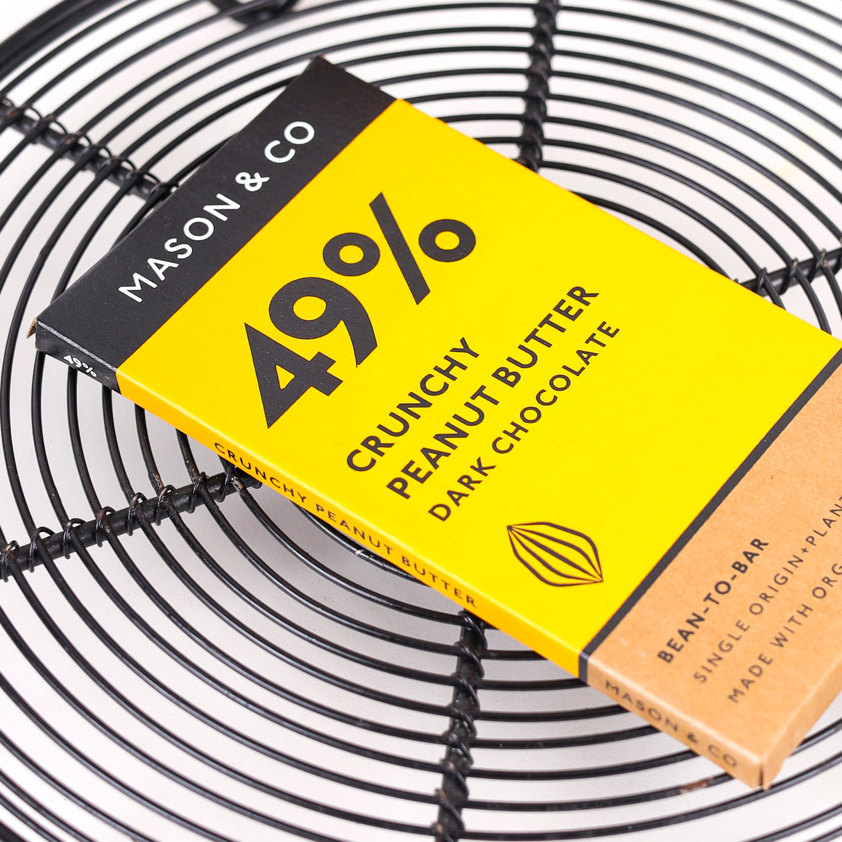 Mason & Co. 49% Crunchy Dark Chocolate with Peanut Butter, 60g