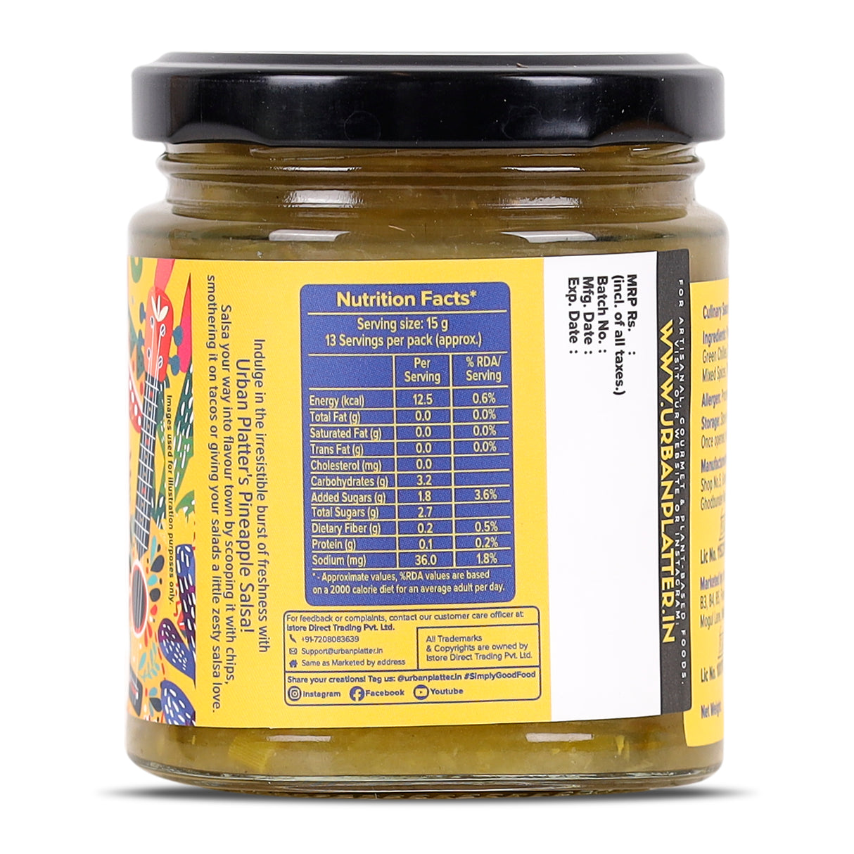 Pineapple Salsa, 200g (Preservative Free | Tangy & Zesty | Mexican Salsa)