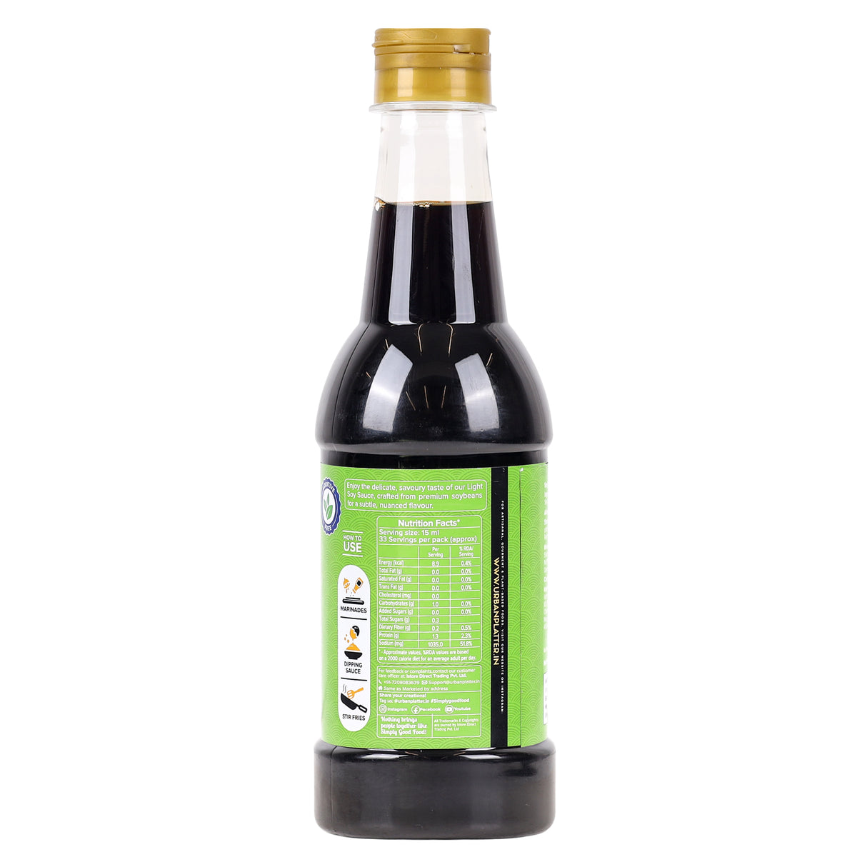 Light Soy Sauce, 500ml (Traditionally Brewed from Soya Beans | Asian Umami Seasoning for Soups | Clean-label)
