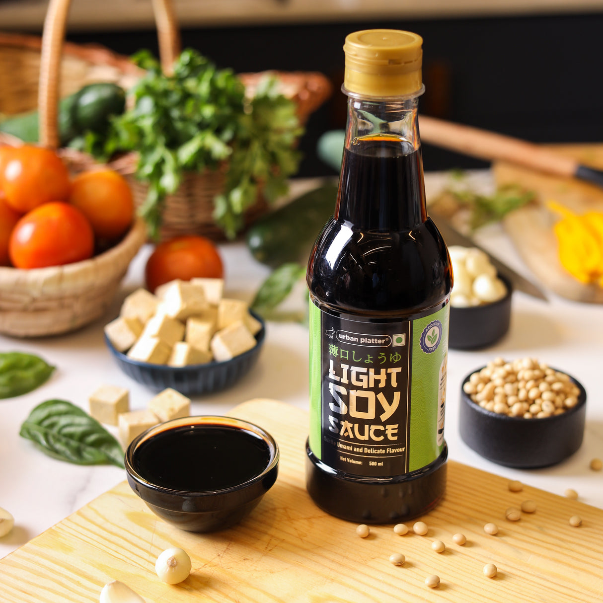 Light Soy Sauce, 500ml (Traditionally Brewed from Soya Beans | Asian Umami Seasoning for Soups | Clean-label)