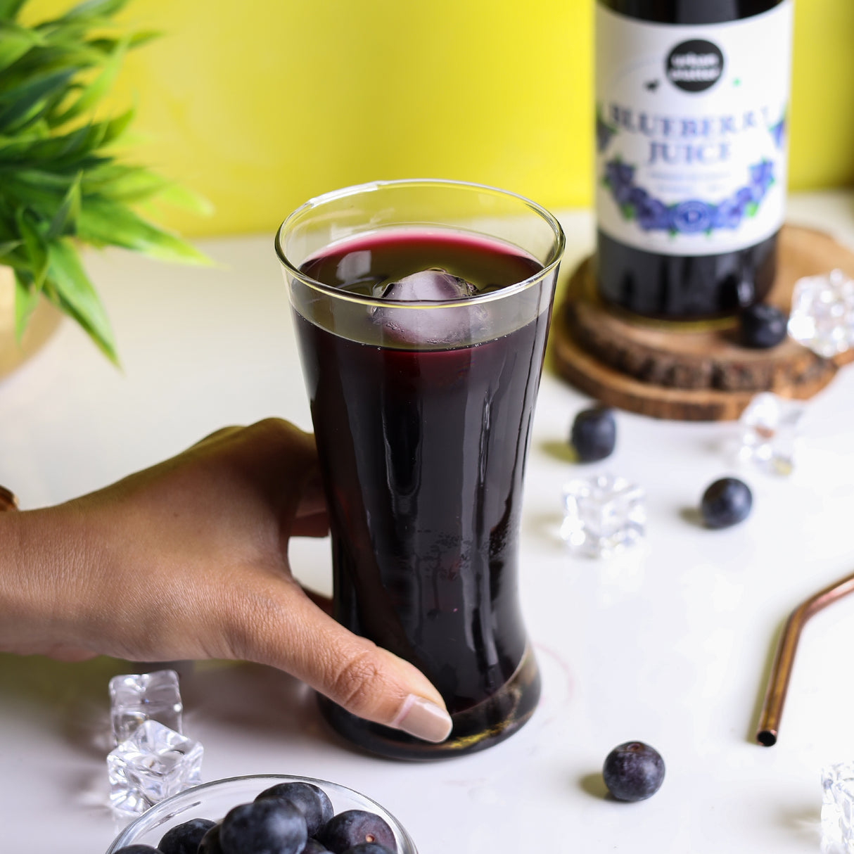 Urban Platter Pure Canadian Blueberry Juice, 350ml (Unsweetened | Supports Brain, Heart, Immune Health | Antioxidant Powerhouse)