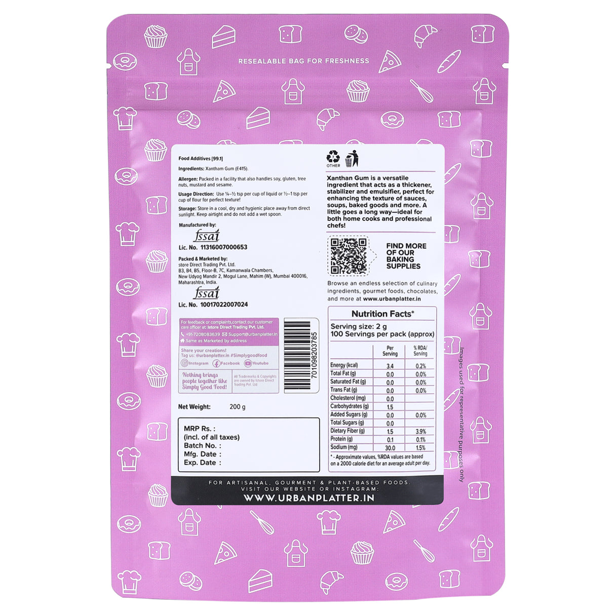 Urban Platter Xanthan Gum Powder