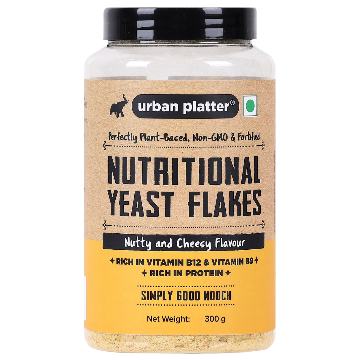 Urban Platter Nutritional Yeast Flakes, 300g (Rich in Vitamin B12 and Vitamin B9 | Nutty and Cheesy Flavour | Nooch)
