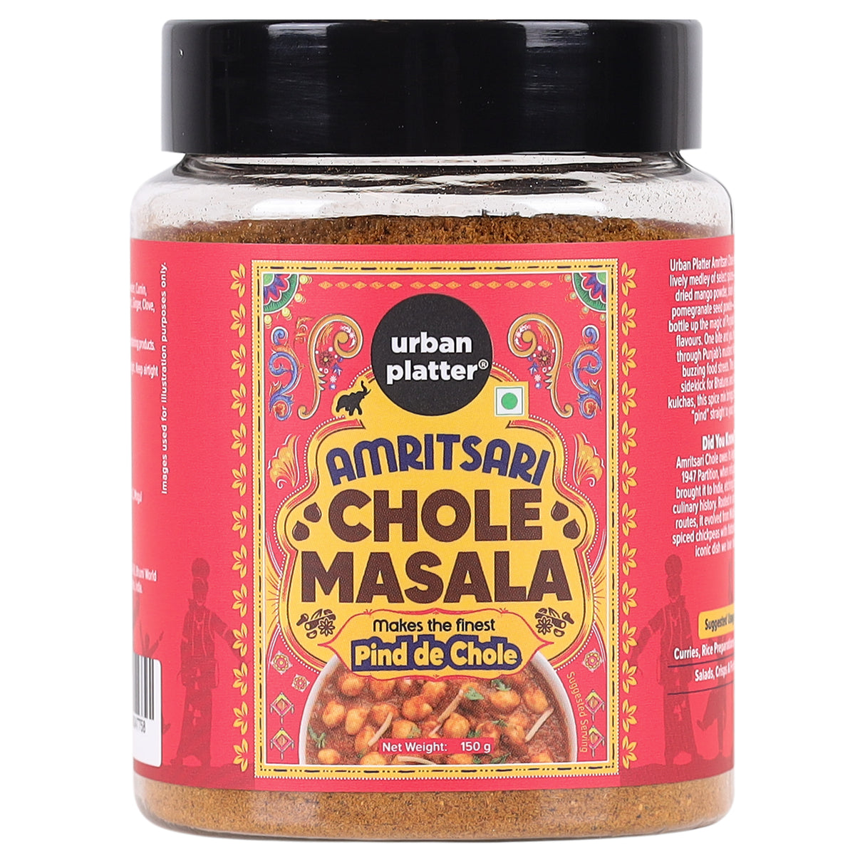 Urban Platter Amritsari Chole Masala, 150g (Punjabi Dhaba-Style Chole Masala, Amritsari Chana Masala, Preservative-free, Natural Oils Preserved)