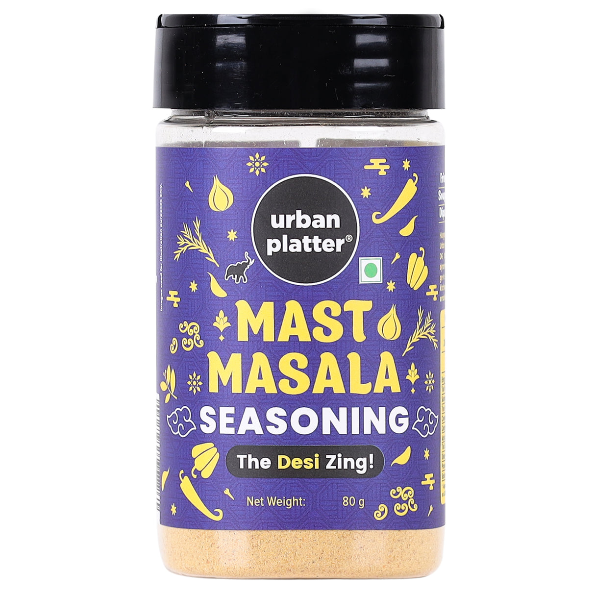 Urban Platter Mast Masala Seasoning, 80g (Classic Indian Masala Blend | Great for Fries, Popcorn, Makhanas & Salads)