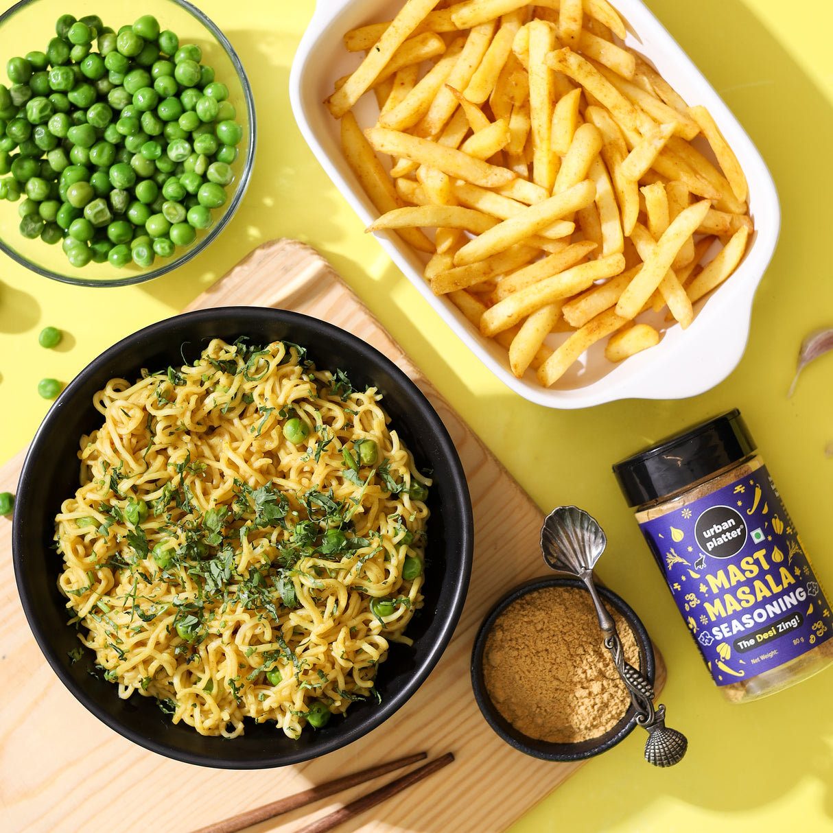 Urban Platter Mast Masala Seasoning, 80g (Classic Indian Masala Blend | Great for Fries, Popcorn, Makhanas & Salads)