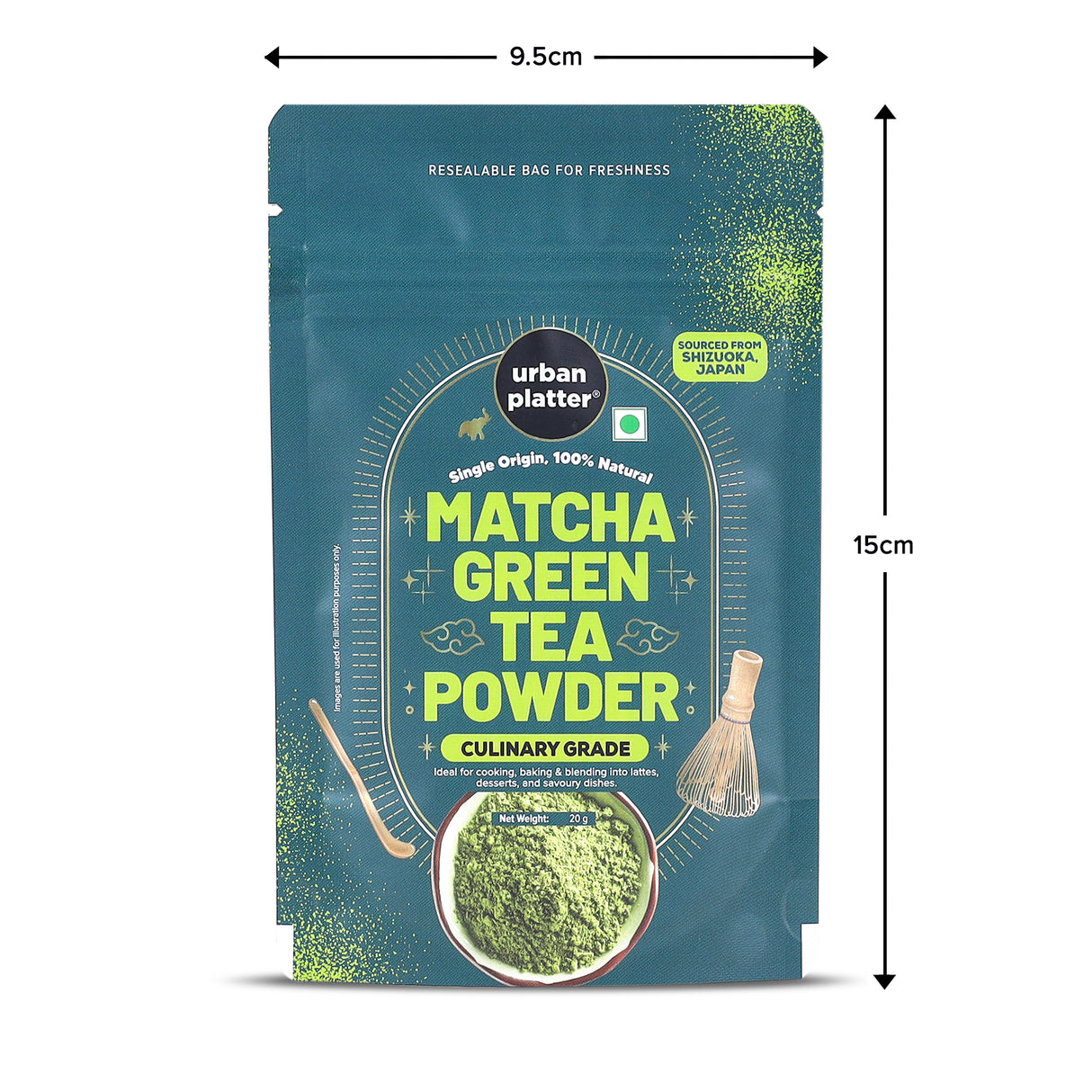 Urban Platter Japanese Culinary-grade Matcha Green Tea Powder (Sourced from Shizuoka, Japan | Stone-Ground)