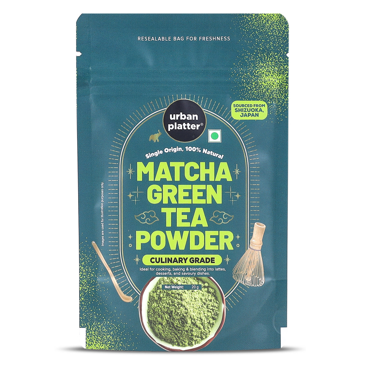 Urban Platter Japanese Culinary-grade Matcha Green Tea Powder (Sourced from Shizuoka, Japan | Stone-Ground)