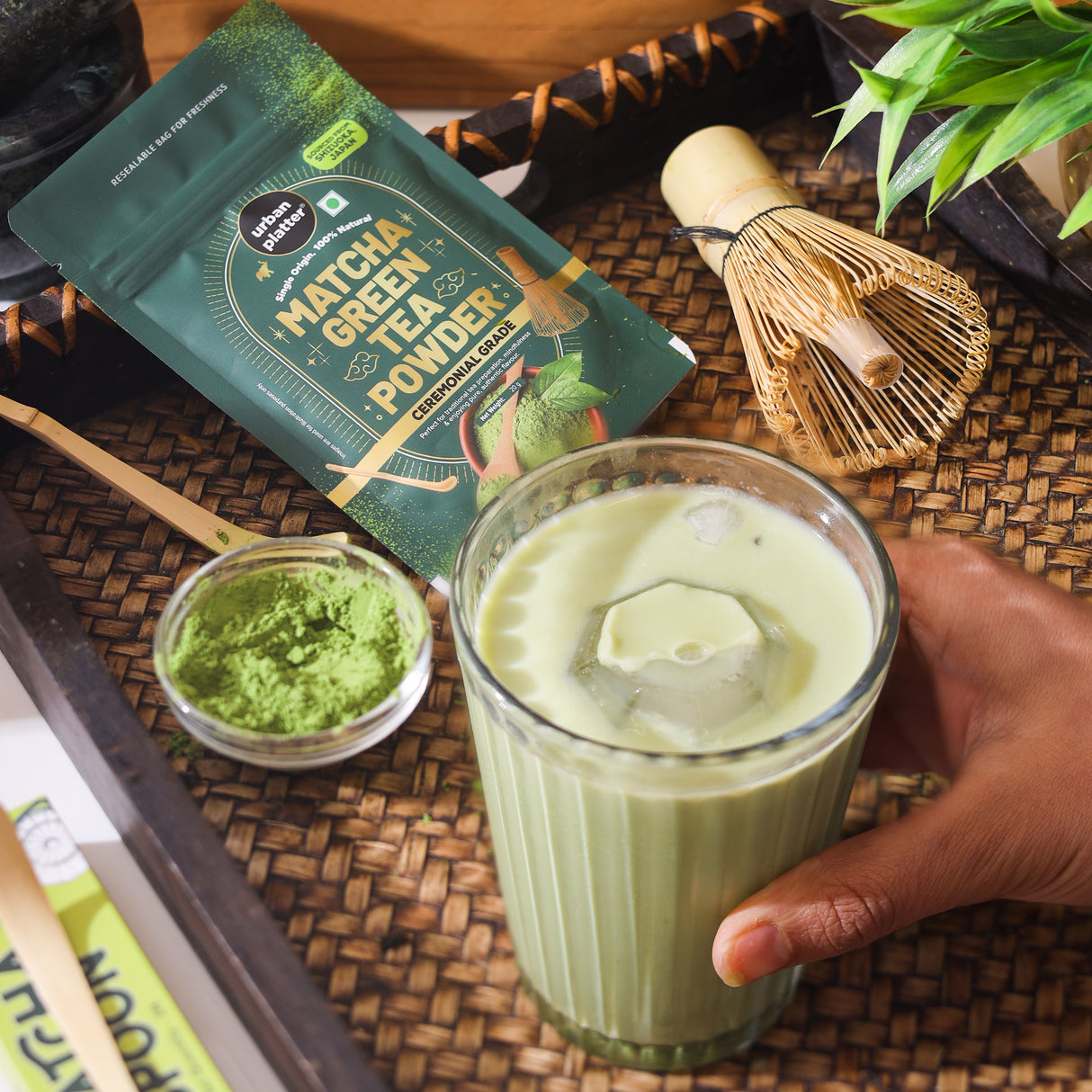 Urban Platter Japanese Ceremonial-grade Matcha Green Tea Powder, 20g (First-harvest leaves | Premium-grade | Stone-Ground)