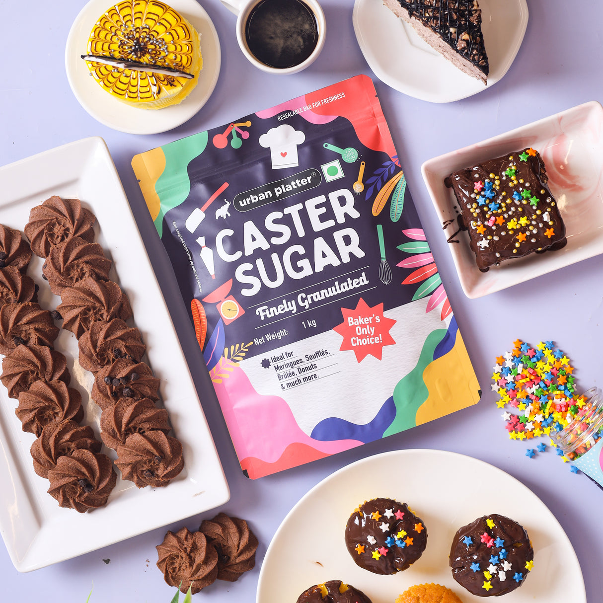 Urban Platter Professional Caster Sugar, 1kg (Perfect for Baking, Castor Sugar, Finely Granulated Free-flowing Sweetener)