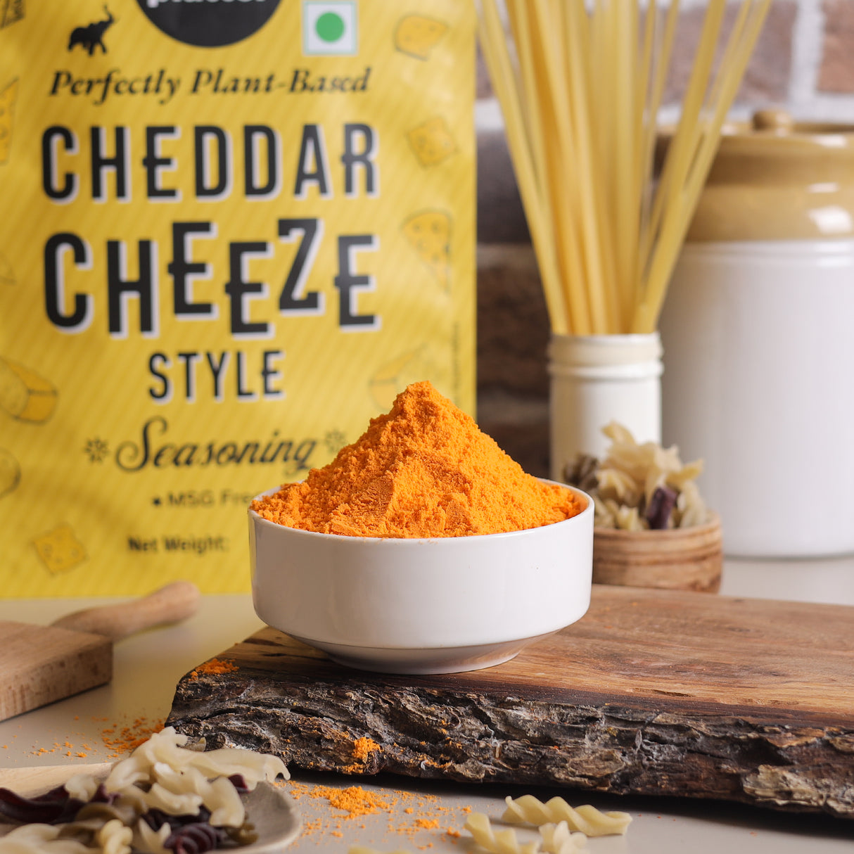 Cheddar Cheese Style Seasoning, 1 kg (Perfectly Plant-based | Ideal for Pop Corn, Fries, Pasta, and more | Super-Value pack)