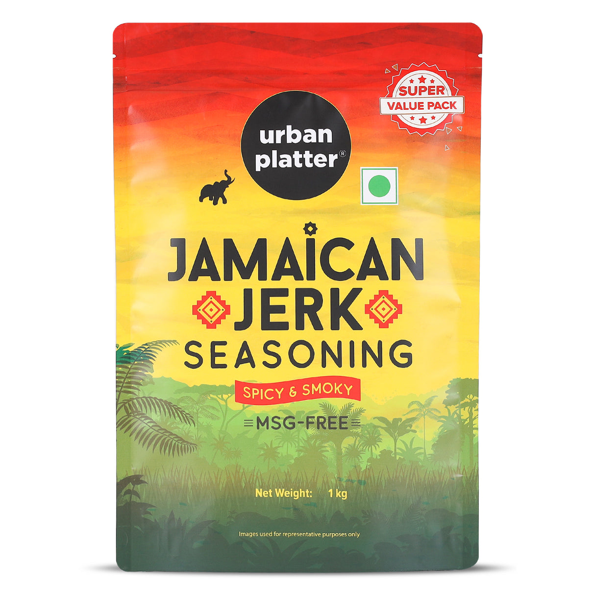 Urban Platter Jamaican Jerk seasoning, 1kg (Bold and Spicy Caribbean Blend | Perfect for Marinades, Grilling and Roasting, Super-Value Pack)