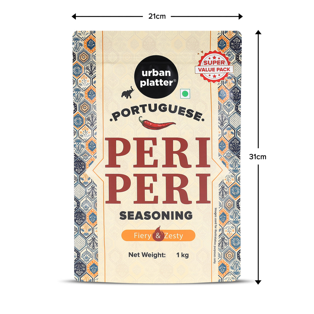 Portuguese Peri Peri Seasoning, 1 Kg (All-purpose seasoning, Perfect for Pop Corn, Pasta, Fries Seasoning, Dairy-free)
