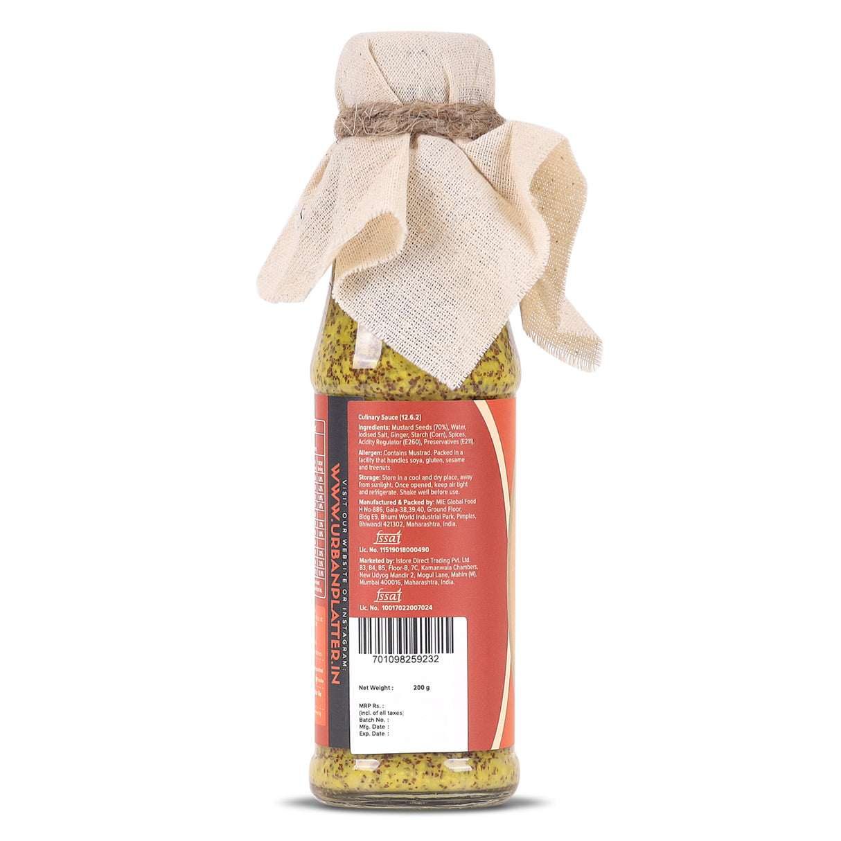 Urban Platter Bengal Mustard Kasundi Sauce, 200g