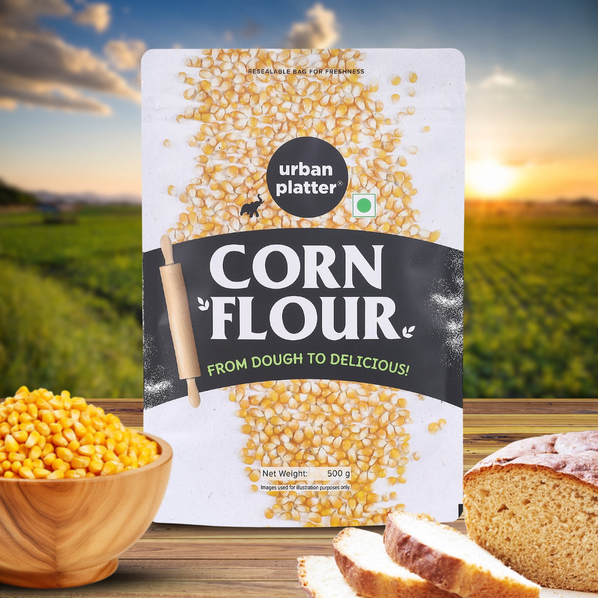 Urban Platter Golden Corn Flour, 500g (Stone-Ground Makka Atta | Naturally Gluten-Free | Made from Whole Corn) - product image 5