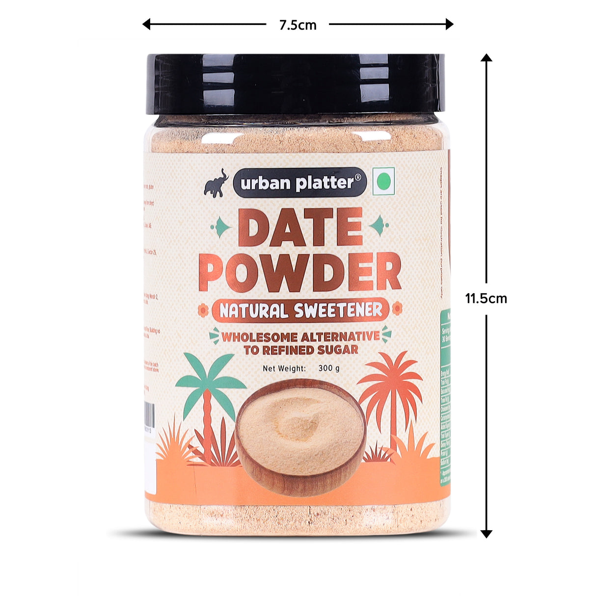 Urban Platter Dried Arabian Date Powder (Super-Fine Kharek Powder | Perfect Sweetener | Free-flowing | Date Sugar)