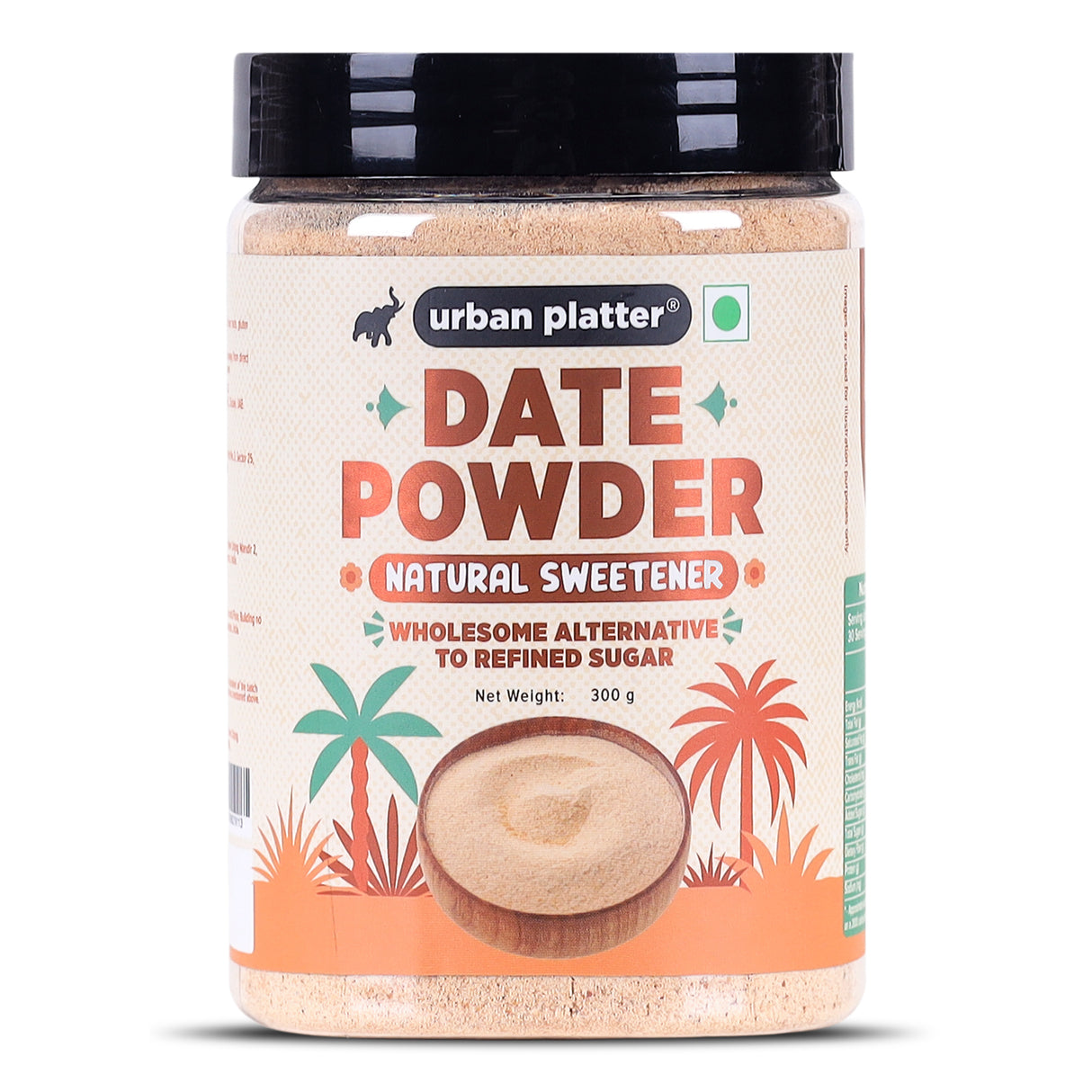 Urban Platter Dried Arabian Date Powder (Super-Fine Kharek Powder | Perfect Sweetener | Free-flowing | Date Sugar)