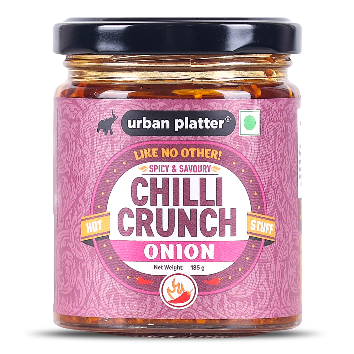Urban Platter Onion Chilli Crunch, 185g (Spicy and  Irresistibly Crunchy | Preservative-free | MSG-free)