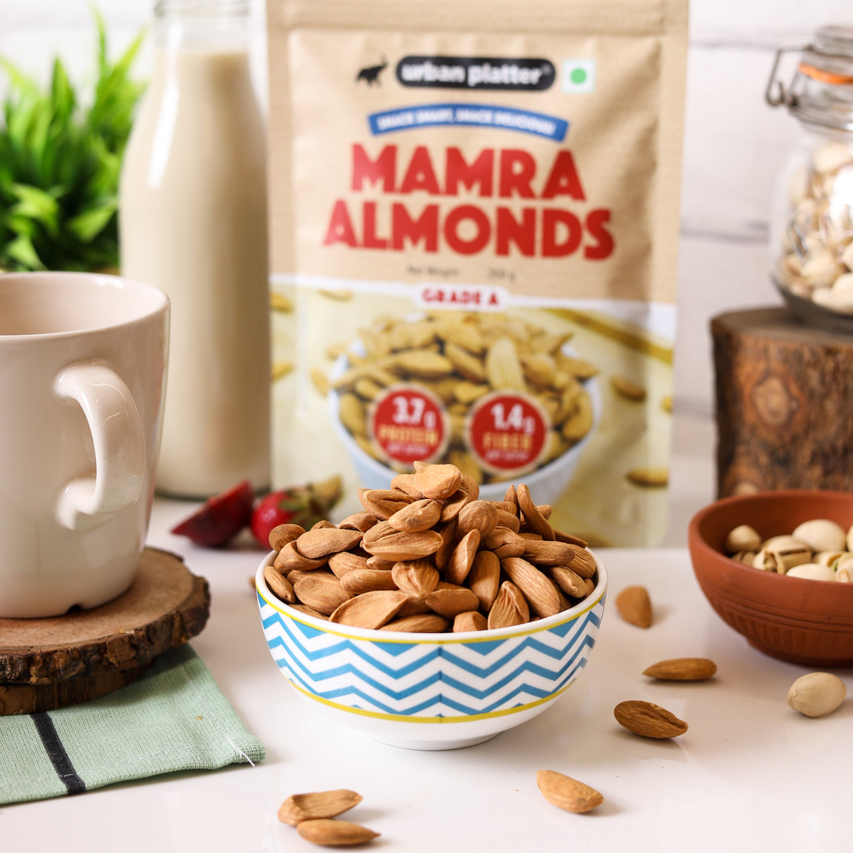 Urban Platter Mamra Almonds, 1Kg