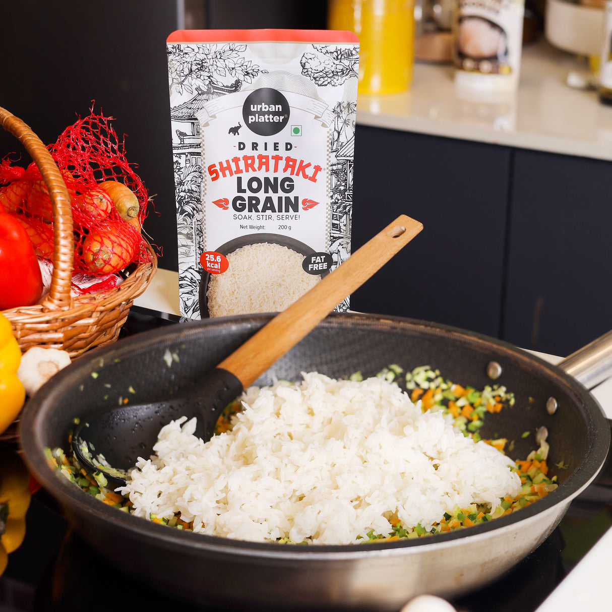 Urban Platter Dried Shirataki Rice, 200g (Konjac-Based | Just Soak and eat | Low-Calorie Rice Alternative | Keto-Friendly)