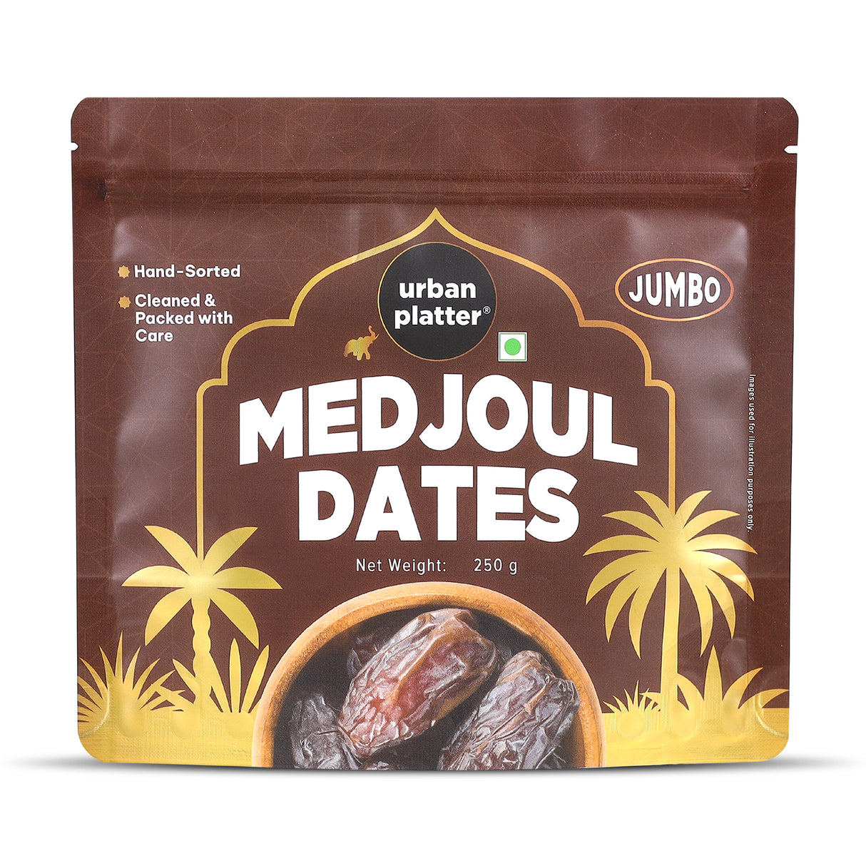 Urban Platter Jumbo Medjoul Dates, 250g (Hand-Sorted | Large-Sized & Succulent | Ideal for Premium Snacking & Festive Gifting)