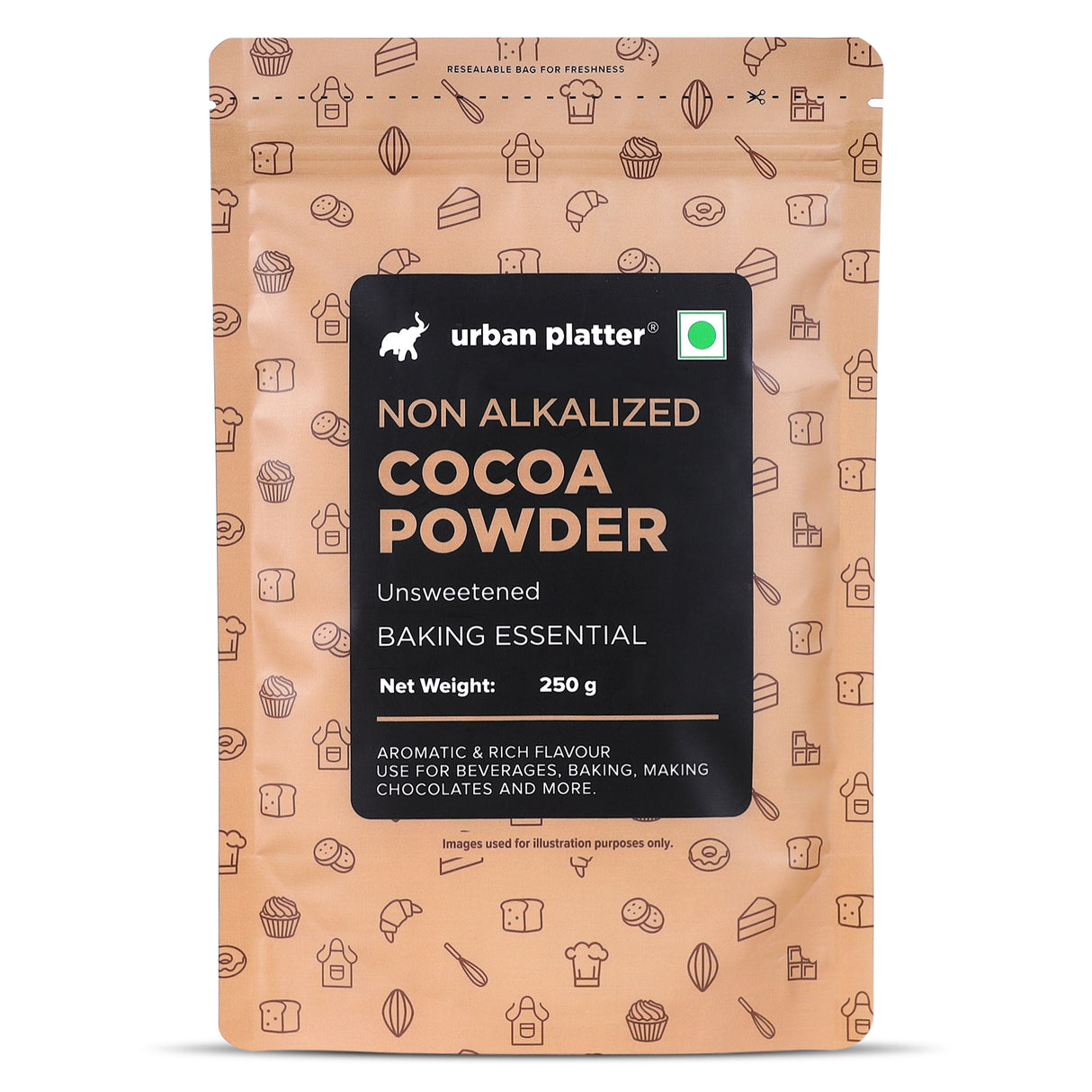 Urban Platter Natural Unsweetened Cocoa Powder, 250g